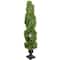 4.5ft. Unlit Artificial Cedar Double Spiral Topiary Tree in Urn Style Pot